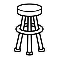 Kruk stoel zitmeubelen illustratie vector