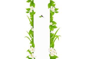 Verticale groene bladeren banner Vector