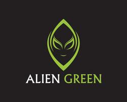 Alien gezicht pictogram vector logo en symbolen sjabloon app