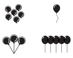 Vliegende vector feestelijke ballonnen glanzend met glanzende ballonnen voor vakantie