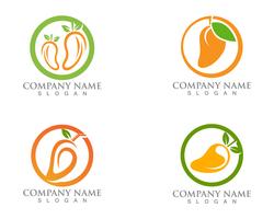 Mango logo en pictogram fruit vector sjabloon