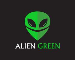 Alien gezicht pictogram vector logo en symbolen sjabloon app