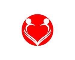 Adoptie gemeenschap zorg Logo sjabloon vector pictogram