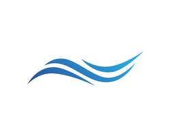 Water Wave symbool en pictogram Logo sjabloon vector. vector