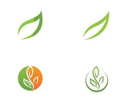 Emblemen van groene Tree leaf-ecologie vector