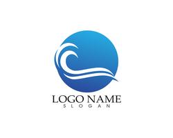 Golven strand logo en symbolen sjabloon pictogrammen app vector