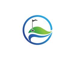 Golfclub pictogrammen symbolen elementen en logo vectorafbeeldingen vector