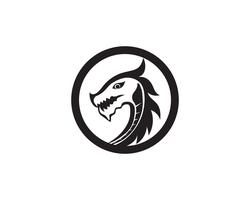 Dragon logo pictogram vector