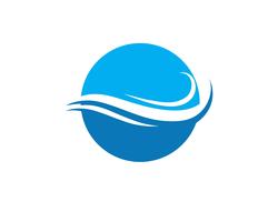 Water Wave symbool en pictogram Logo sjabloon vectoren