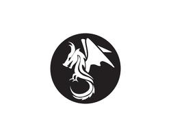 Dragon logo pictogram vector