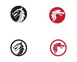 Dragon logo pictogram vector