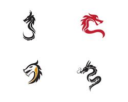 Dragon logo pictogram vector