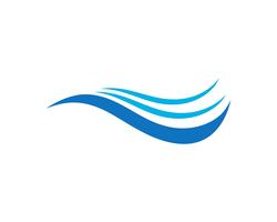 Water Wave symbool en pictogram Logo sjabloon vectoren