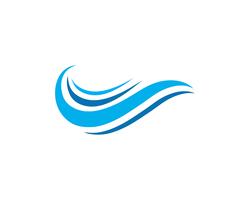 Water Wave symbool en pictogram Logo sjabloon vectoren