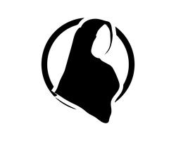 Hijab vector zwarte sjablonen