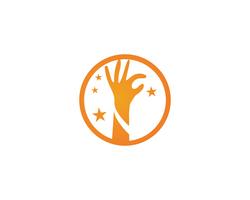 Hand zorg logo en symbolen sjabloonpictogram vector