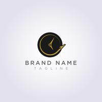 Airplane Logo Design dat de klok rond slaat voor uw bedrijf of merk vector