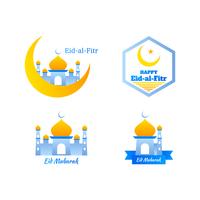 Eid Al Fitr sjabloonontwerp vector