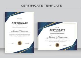 certificaat van waardering sjabloon, certificaat van prestatie, awards diploma vector
