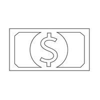 geld pictogram vectorillustratie vector