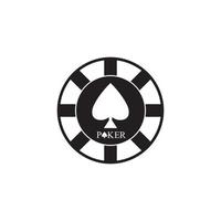 casino chip pictogram poker chip vector pictogram logo casino chips voor poker of roulette.vector afbeelding geïsoleerd op een witte achtergrond