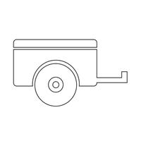 Auto aanhangwagen pictogram vectorillustratie vector