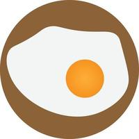 voedsel serie vector, vector van gebakken eieren op een bord. geweldig voor pictogrammen, symbolen of tekens