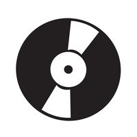 Retro vinyl record pictogram vectorillustratie