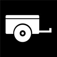 Auto aanhangwagen pictogram vectorillustratie vector