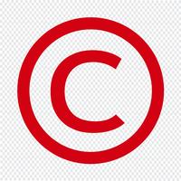 copyright-symbool pictogram vectorillustratie vector