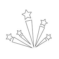 vuurwerk pictogram vectorillustratie vector