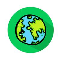 Globe aarde vector pictogram
