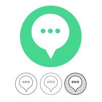 tekstballon chat vector pictogram