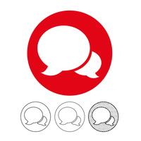 tekstballon chat vector pictogram