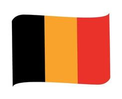 belgië vlag nationaal europa embleem symbool pictogram vector illustratie abstract ontwerp element