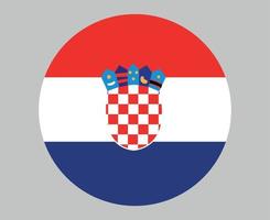 kroatië vlag nationaal europa embleem pictogram vector illustratie abstract ontwerp element