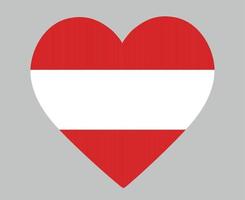 oostenrijk vlag nationaal europa embleem hart pictogram vector illustratie abstract ontwerp element