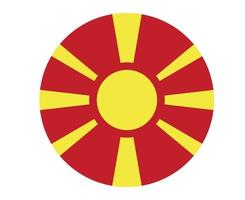 Macedonië vlag nationaal europa embleem pictogram vector illustratie abstract ontwerp element