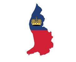 Liechtenstein vlag nationaal Europa embleem kaart pictogram vector illustratie abstract ontwerp element