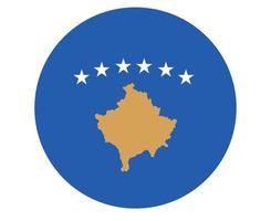 kosovo vlag nationaal europa embleem pictogram vector illustratie abstract ontwerp element