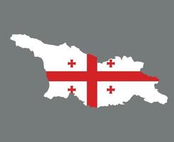 Georgië vlag nationaal Europa embleem kaart pictogram vector illustratie abstract ontwerp element