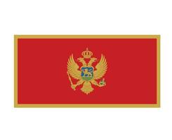 montenegro vlag nationaal europa embleem symbool pictogram vector illustratie abstract ontwerp element