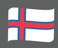 Faeröer vlag nationaal Europa embleem symbool pictogram vector illustratie abstract ontwerp element