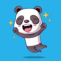 schattige panda happy cartoon geïsoleerde illustratie vector