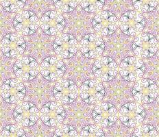 abstract fractal naadloos patroon. Arabisch lijnornament met ster bloemenmandalavormen. vector