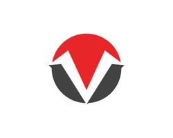 V logo bedrijfslogo en symbolenmalplaatje vector