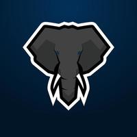 olifant embleem in cartoon-stijl. geschikt voor gaming of e-sport teamlogo vector