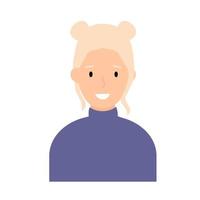 jonge blonde vrouw, sociale media avatar vector