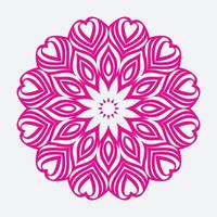 modern hart mandala ontwerp roze kleur vector
