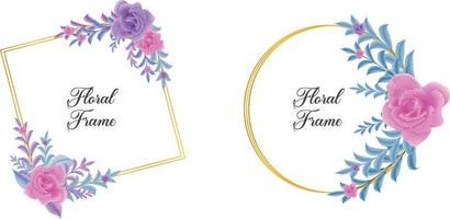 aquarel bloemen clipart. bruiloft uitnodiging elementen. vector